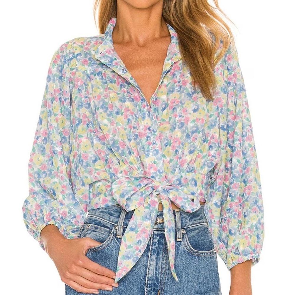LoveShackFancy Triste Crop Top